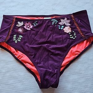 High waisted bikini bottoms size med (8-10)